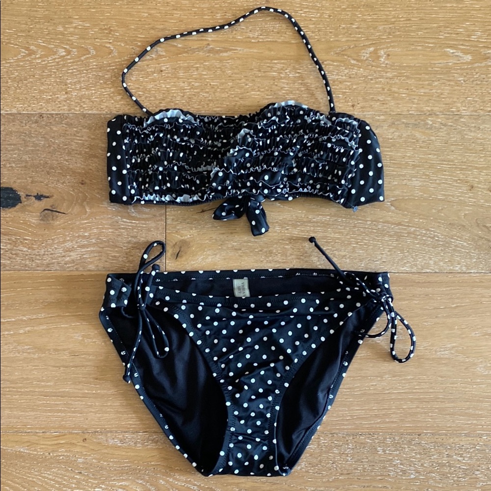 VICTORIAS SECRET Black & White polka dot bikini (L/D cup) NEW!!